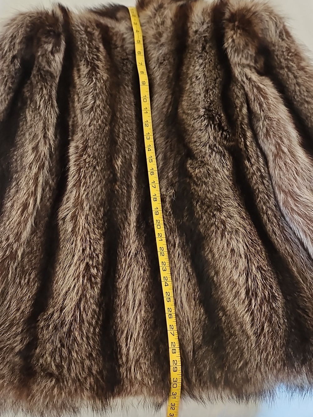 Vintage 1970s Genuine Raccoon Brown & Grey Fur Jacket - Picture 16 of 16